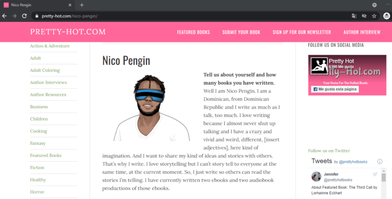 Read more about the article Nico Pengin y sus libros ya están en Pretty-Hot.com